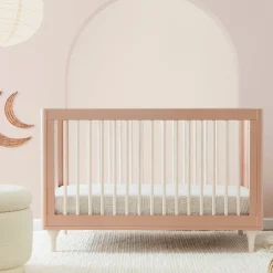 Babyletto Lolly 3-in-1 Convertible Crib with Toddler Bed Conversion - Canyon / Washed Natural
