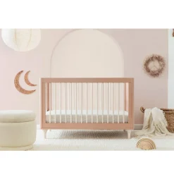 Babyletto Lolly 3-in-1 Convertible Crib with Toddler Bed Conversion - Canyon / Washed Natural