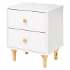 Babyletto Nightstands>Lolly Nightstand with USB Port - White and Natural