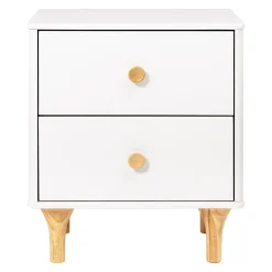 Babyletto Nightstands>Lolly Nightstand with USB Port - White and Natural