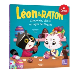 Auzou Léon le Raton- Chocolats, Bisous et Lapin de Pâques