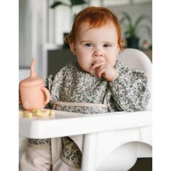 Kids Bulle Breastfeeding|Bibs>Long Sleeve Waterproof Bib - Antique Flowers