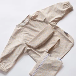 Kids Micasso Breastfeeding|Bibs>Long Sleeved Bib With Integrated Pocket 6-24m - Flower Yellow