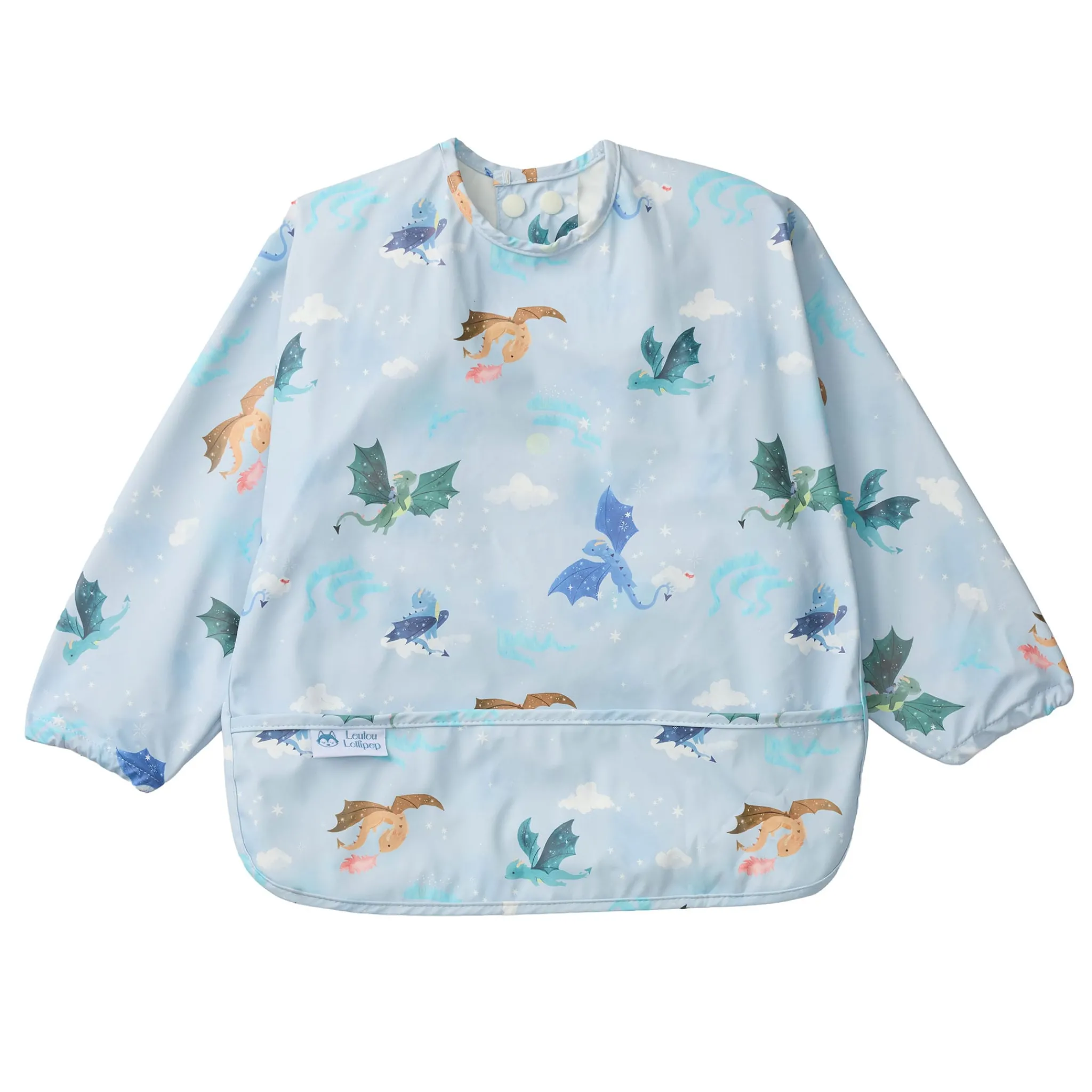 Kids Loulou Lollipop Long Sleeves Bib-Magical Drago