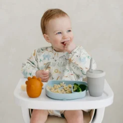 Kids Loulou Lollipop Long Sleeves Waterproof Bib - Safari