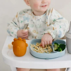 Kids Loulou Lollipop Long Sleeves Waterproof Bib - Safari