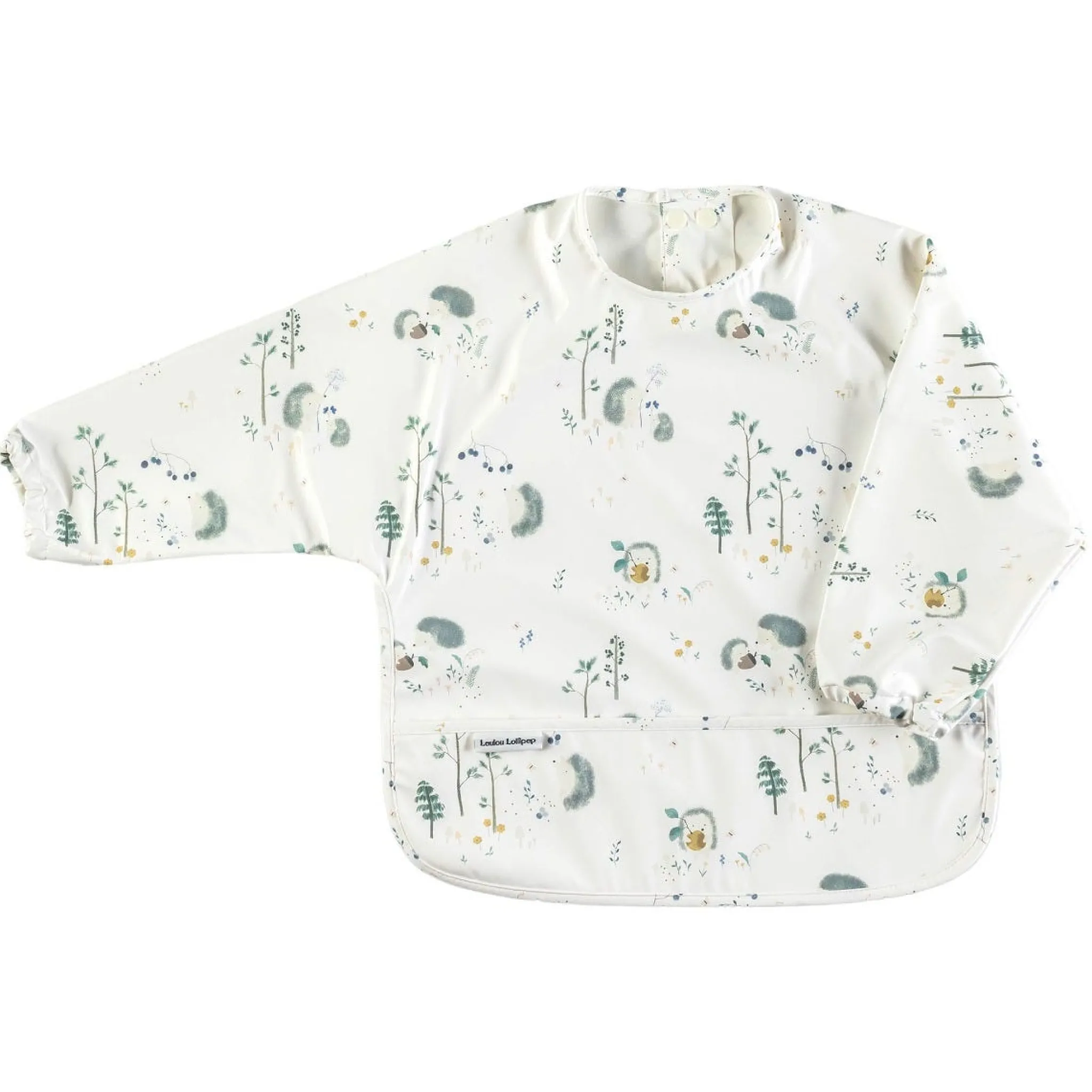 Kids Loulou Lollipop Breastfeeding|Bibs>Long Sleeves Waterproof Bib - Hedgehogs