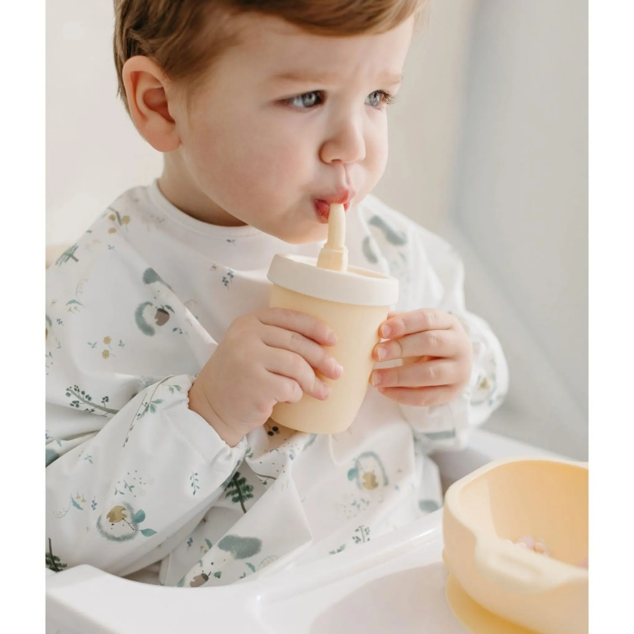 Kids Loulou Lollipop Breastfeeding|Bibs>Long Sleeves Waterproof Bib - Hedgehogs