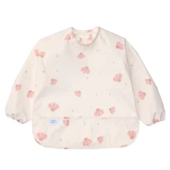 Kids Loulou Lollipop Breastfeeding|Bibs>Long Sleeves Waterproof Bib - Seashells