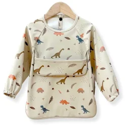 Kids Bulle Long-Sleeved Bib - Dinosaur