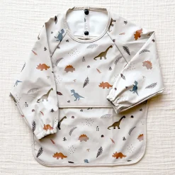 Kids Bulle Long-Sleeved Bib - Dinosaur