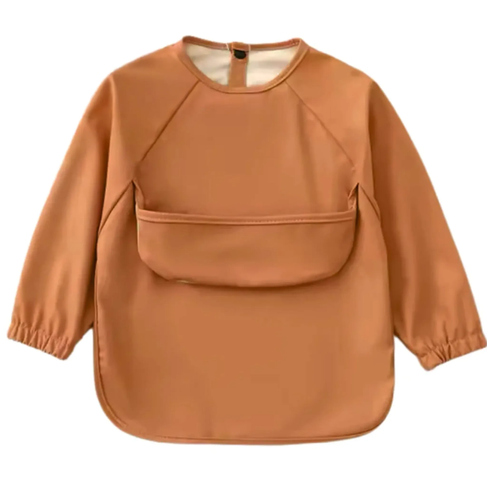 Kids Bulle Bibs|Breastfeeding>Long-Sleeved Bib - Rust