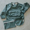 Kids Micasso Long-sleeved Bib with integrated pocket 6-24m - Majestic Blue