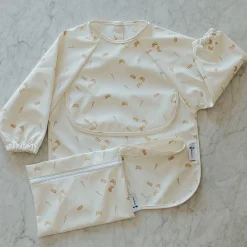 Kids Micasso Long-sleeved Bib with integrated pocket 6-24m - Breakfast