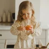 Kids Micasso Bibs|Breastfeeding>Long-sleeved Bib with integrated pocket 6-24m - Les Fleurs