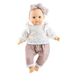 Paola Reina Dolls>Los Manus Doll - Lola with Floral Blouse, Pants, and Bow