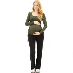 Bella Maternite Lounge Maternity Rib Top