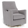 Monte Luca Rocking and Swivel Chair - Pebble Grey / Gold