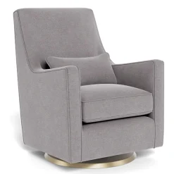 Monte Luca Rocking and Swivel Chair - Pebble Grey / Gold