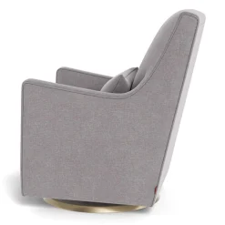 Monte Luca Rocking and Swivel Chair - Pebble Grey / Gold