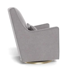 Monte Luca Rocking and Swivel Chair - Pebble Grey / Gold