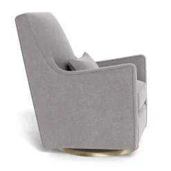 Monte Luca Rocking and Swivel Chair - Pebble Grey / Gold