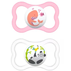 Mam Baby 6m+ Sensitive Skin Air Orthodontic Pacifier - Pink