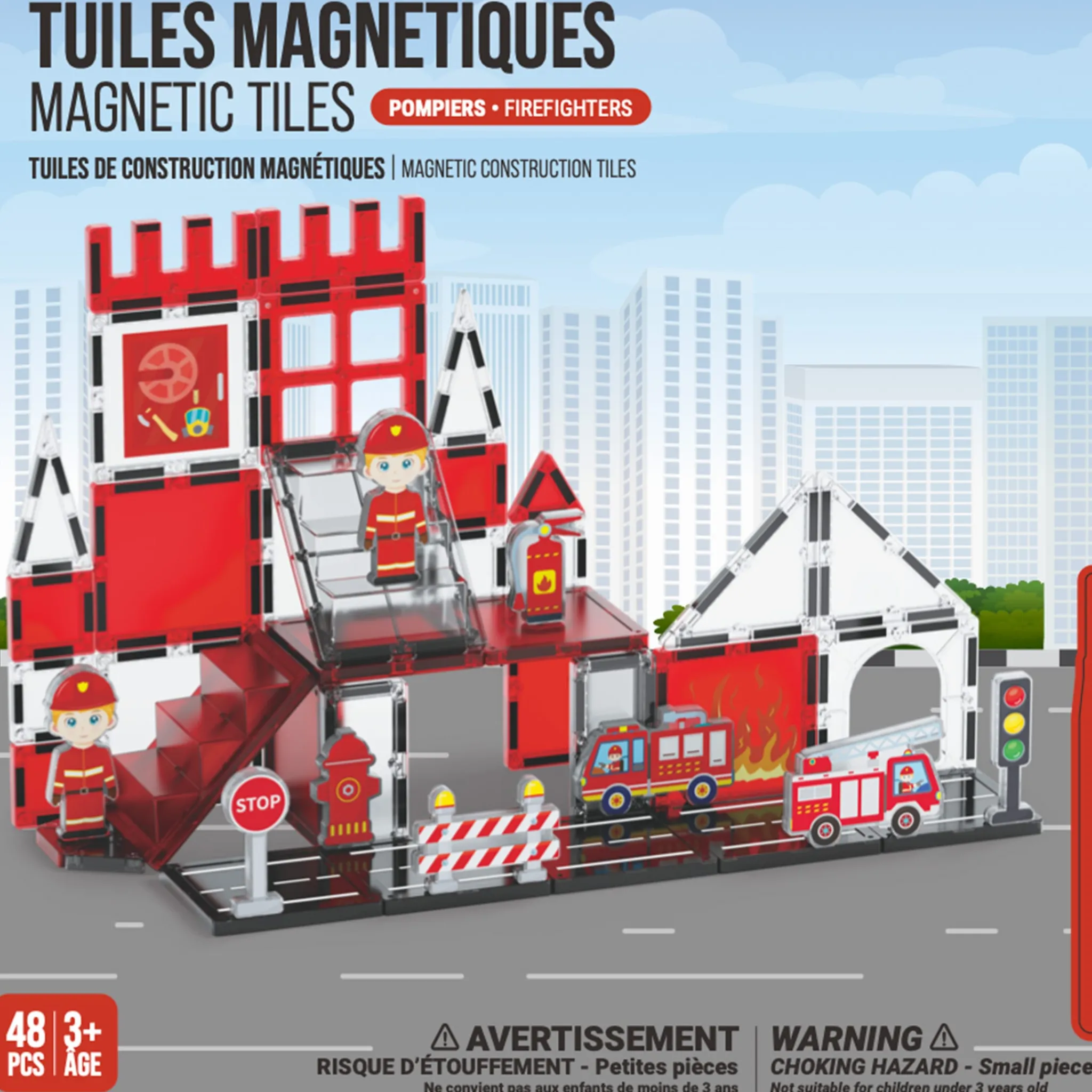 Kids Bebe Confort Assembly & Construction>Magnetic Tiles - Firefighters