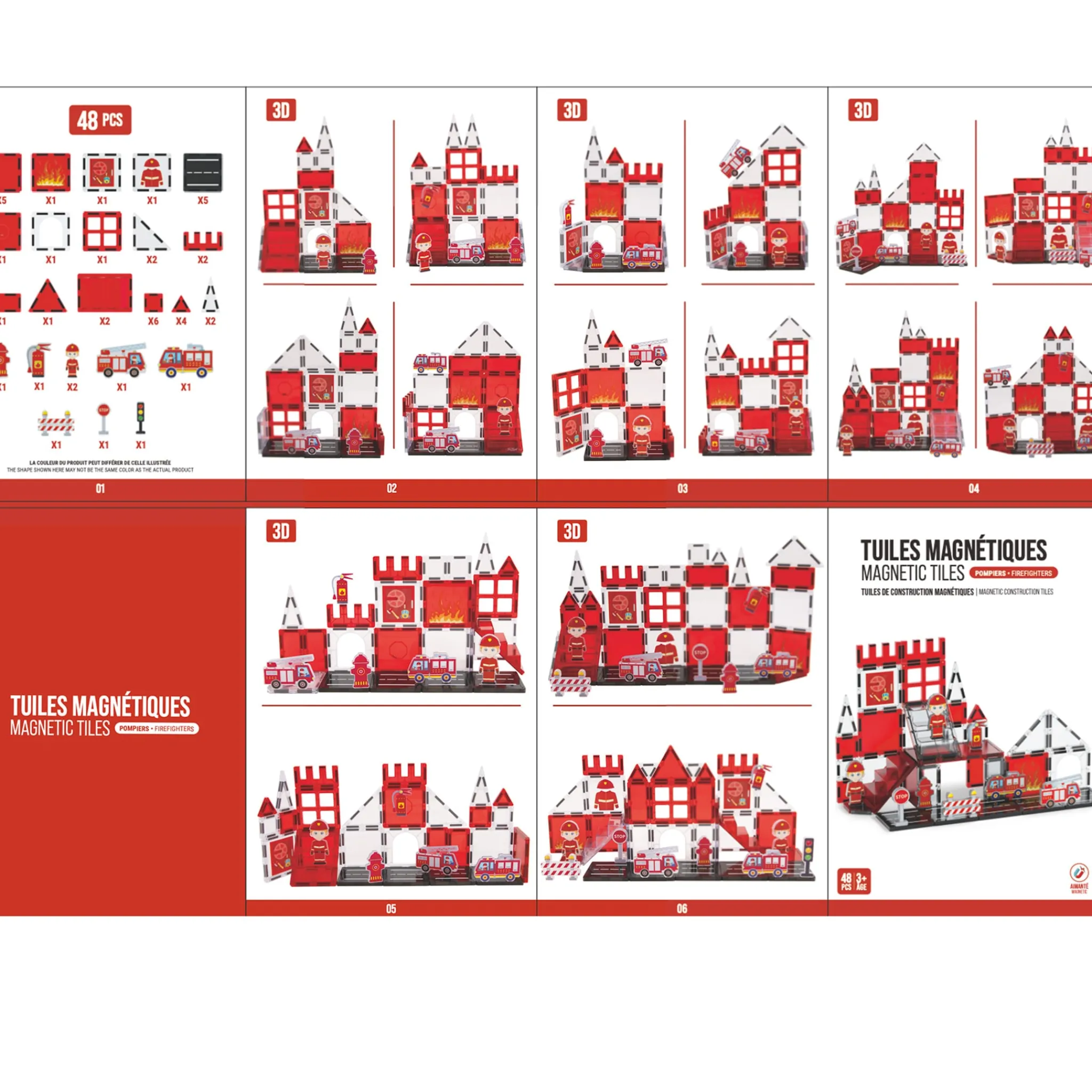 Kids Bebe Confort Assembly & Construction>Magnetic Tiles - Firefighters