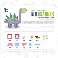 Kids Bebe Confort Magnetic Tiles Dinosaures