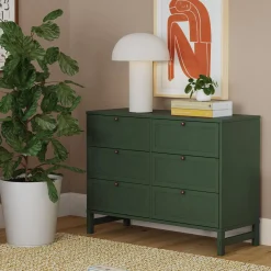 DaVinci Margot 6 Drawers Dresser - Forest Green