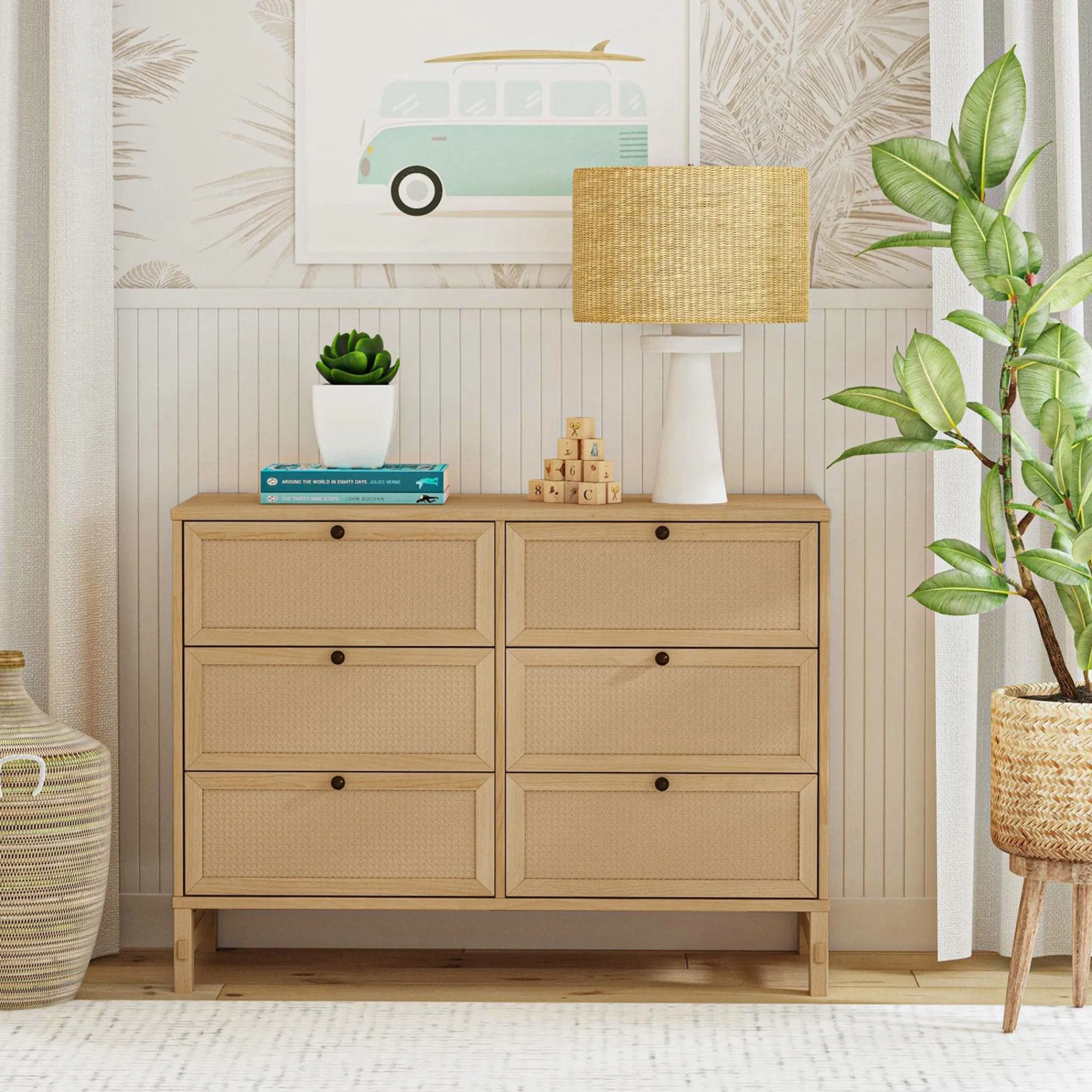 DaVinci Margot 6-Drawer Dresser - Honey