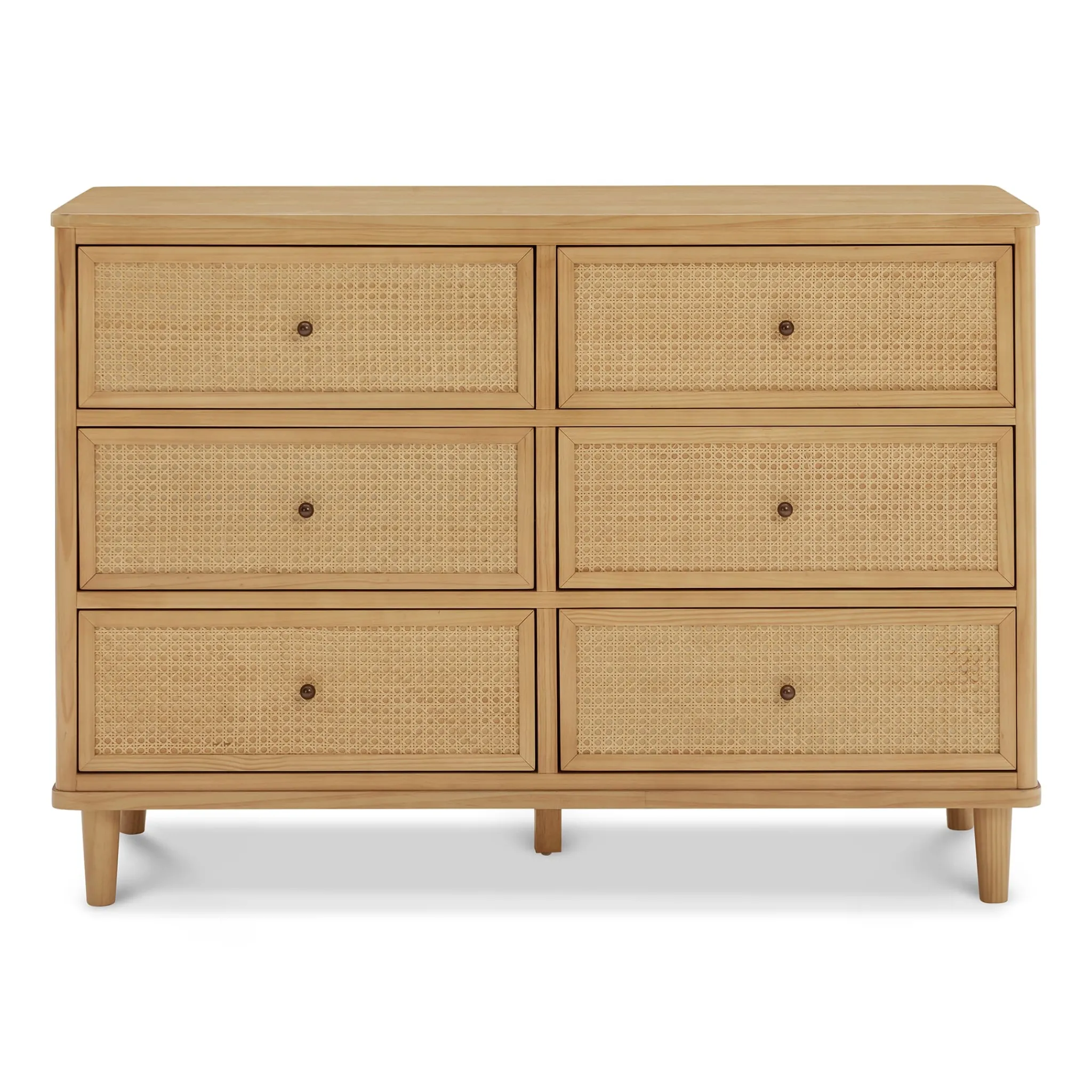 Namesake Storage Furniture>Marin with Cane 6 Drawer Assembled Dresser - Honey and Honey Cane
