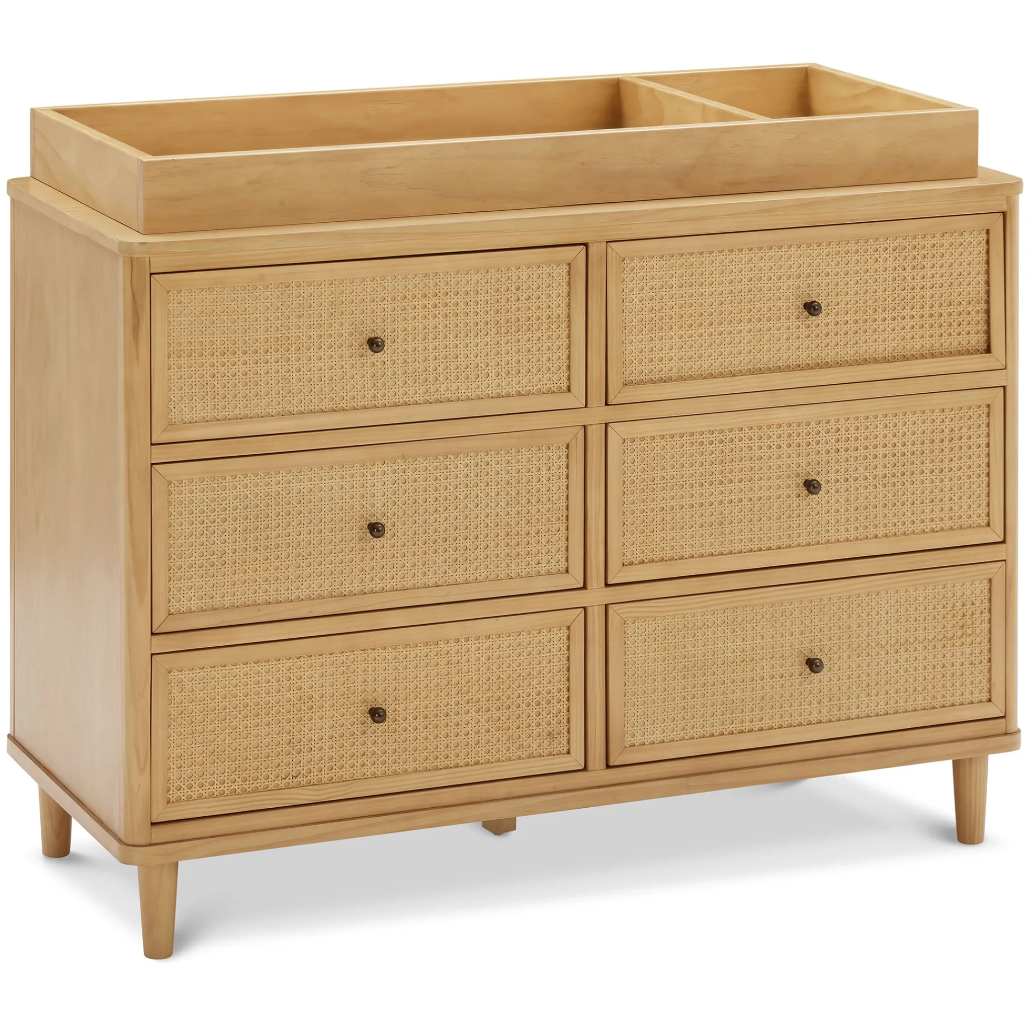 Namesake Storage Furniture>Marin with Cane 6 Drawer Assembled Dresser - Honey and Honey Cane