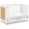 Namesake Marin with Cane 3-in-1 Convertible Crib - Warm White and Honey Cane