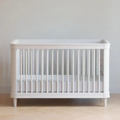 Namesake Marin with Cane 3-in-1 Convertible Crib - Warm White and Honey Cane