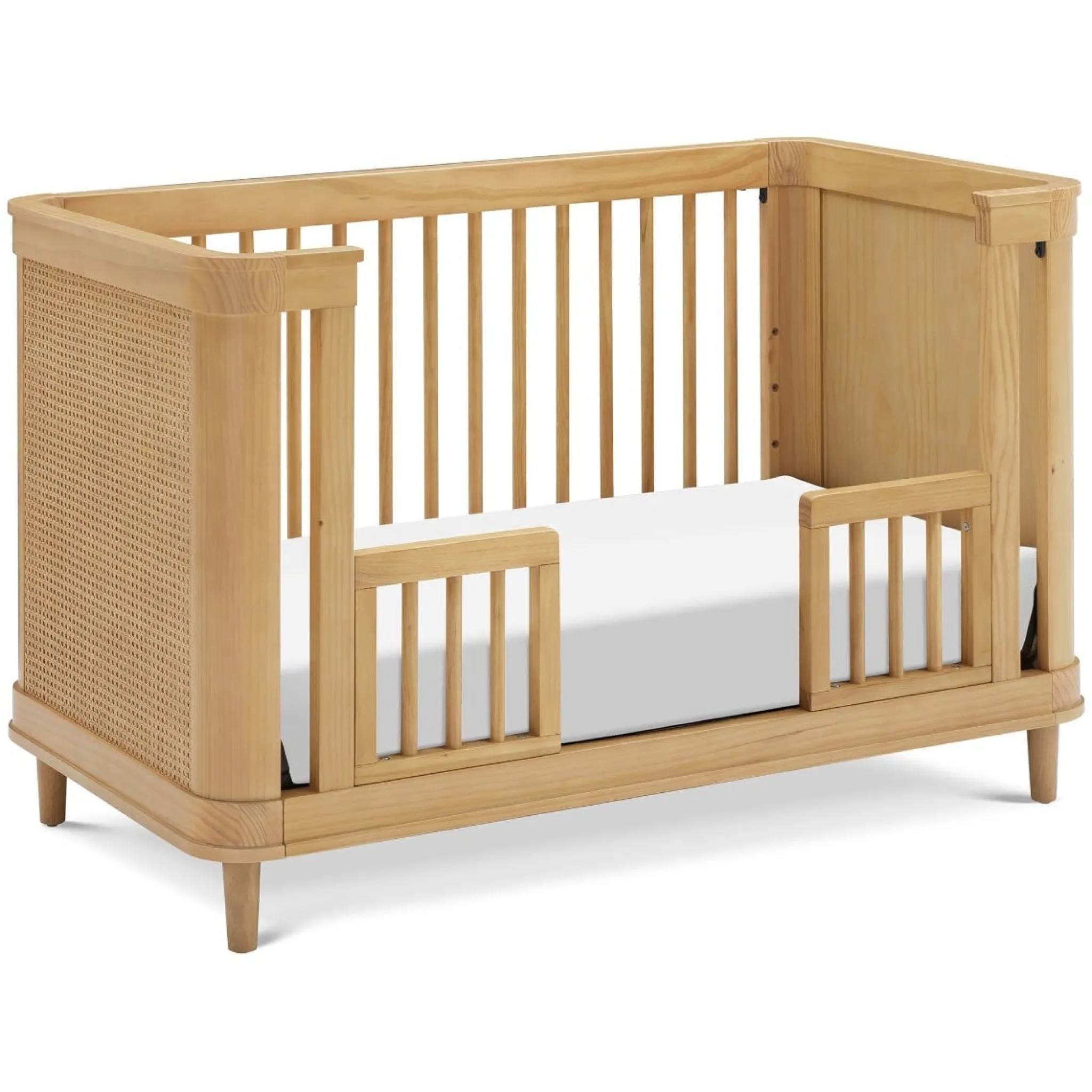 Namesake Cribs & Mattresses|Cribs & Mattresses>Marin with Cane 3-in-1 Convertible Crib - Honey and Honey Cane