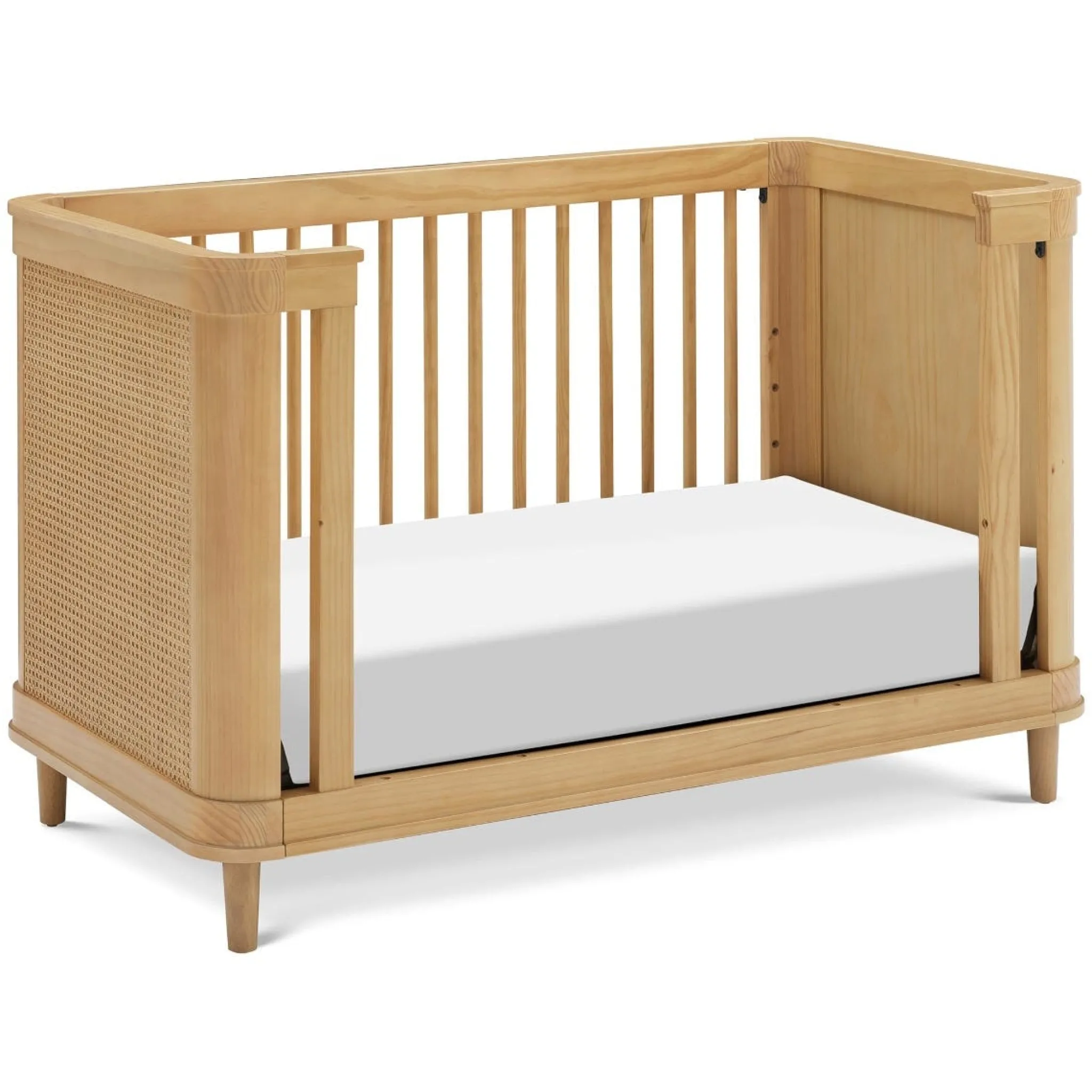 Namesake Cribs & Mattresses|Cribs & Mattresses>Marin with Cane 3-in-1 Convertible Crib - Honey and Honey Cane