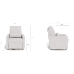 Monte Matera Rocking, Swivel and Reclining Armchair - Dune / Steel