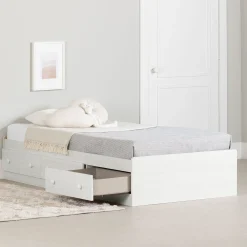 South Shore Twin, Full & Queen Beds>Mates bed Summer Breeze - White Pine