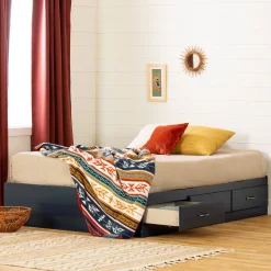 South Shore Mates Bed with 3 Drawers - Ulysses Blueberry