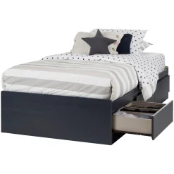South Shore Twin, Full & Queen Beds>Mates Bed with 3 Drawers - Aviron Blueberry