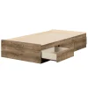 South Shore Mates Bed with 3 Drawers - Arlen Weathered Oak