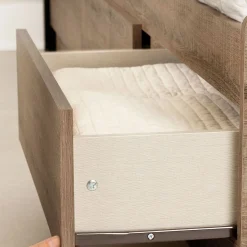South Shore Mates Bed with 3 Drawers - Arlen Weathered Oak