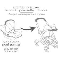Smoby Maxi Cosi 3-in-1 Stroller - Beige