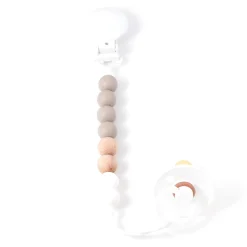 Bulle Maxi Wood Pacifier Clip - Taupe