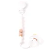 Bulle Pacifiers & Clips|Pacifiers & Clips>Maxi Wood Pacifier Clip - Pearl