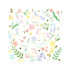 Meri Meri Party Supplies>Meadow Unicorns Small Napkins(16)