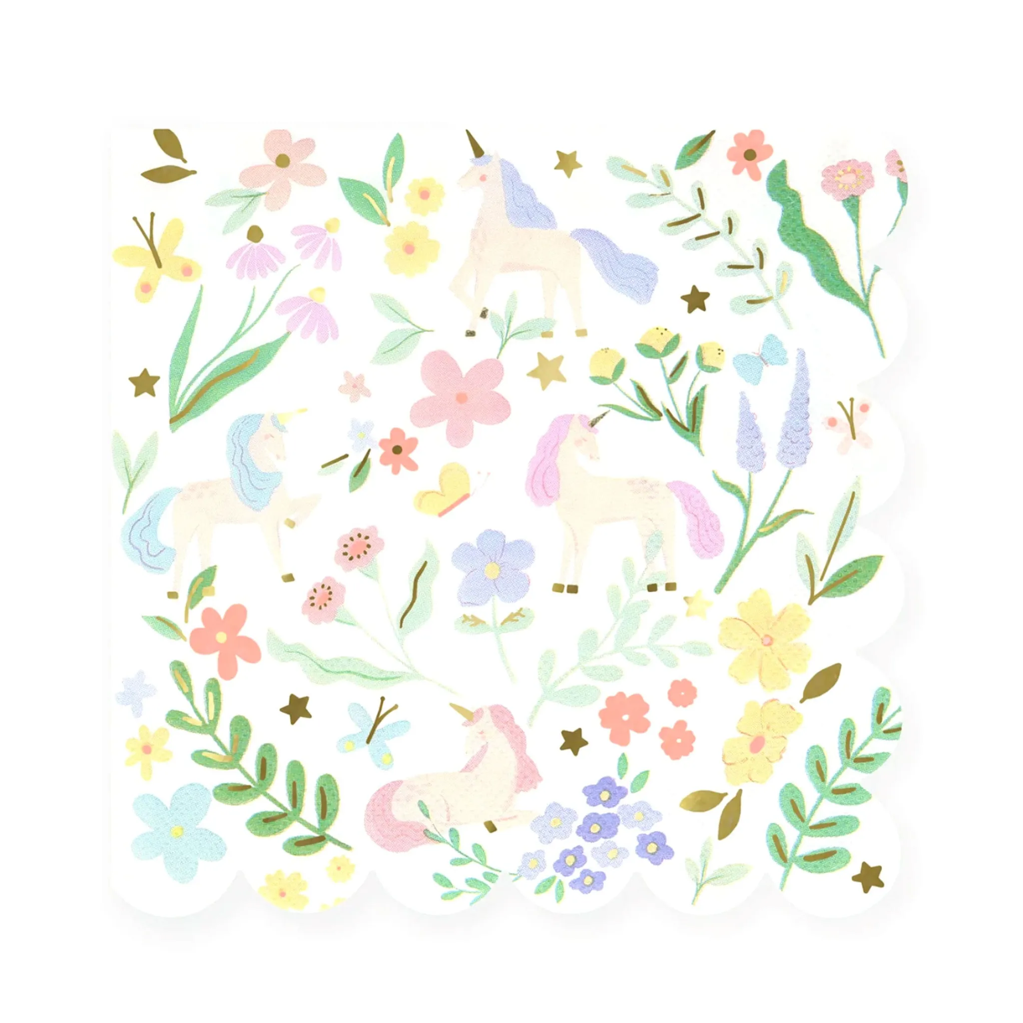 Meri Meri Party Supplies>Meadow Unicorns Small Napkins(16)