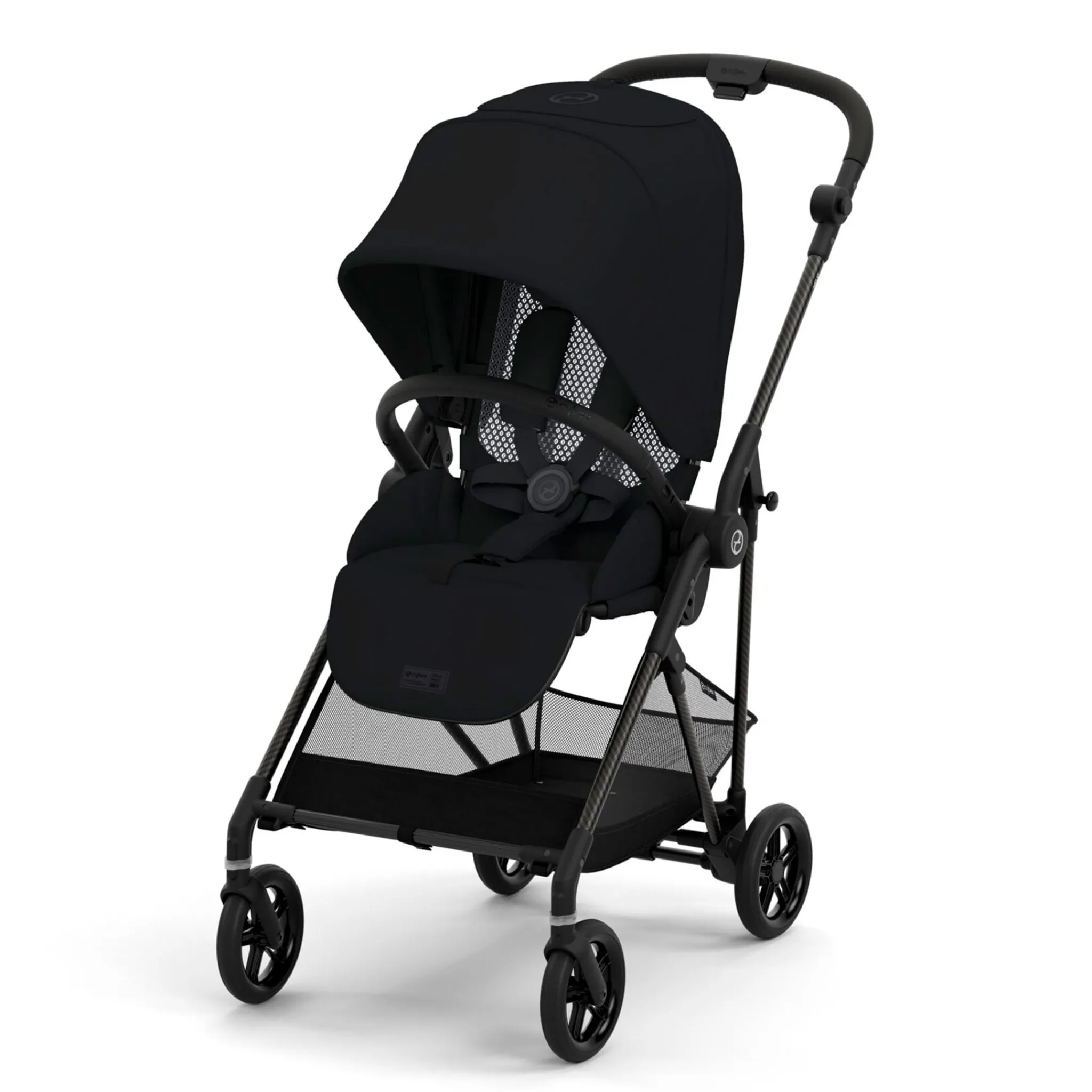 Kids Cybex Melio Carbon 3 Ultra Lightweight Stroller - Moon Black